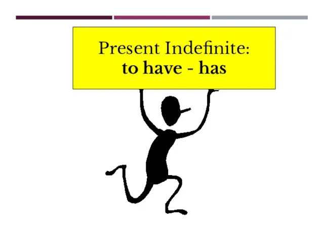 Present Indefinite: to have - has