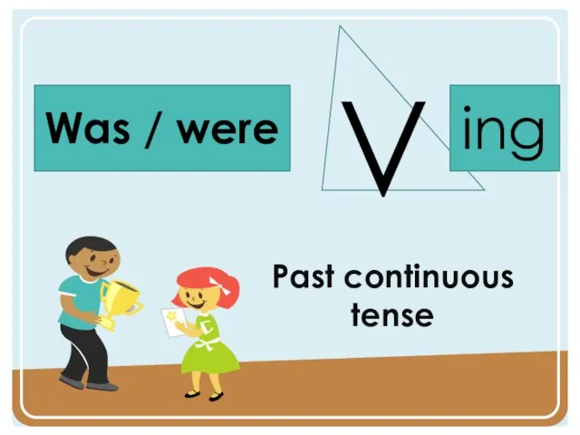 Past continuous tense V ing Was / were
