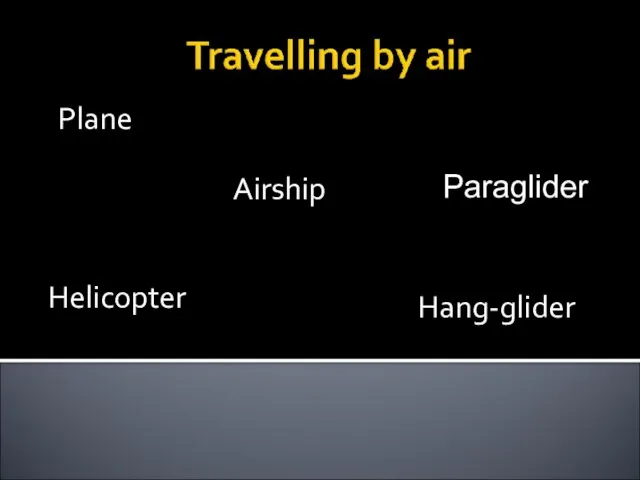 Plane Helicopter Airship Hang-glider Paraglider