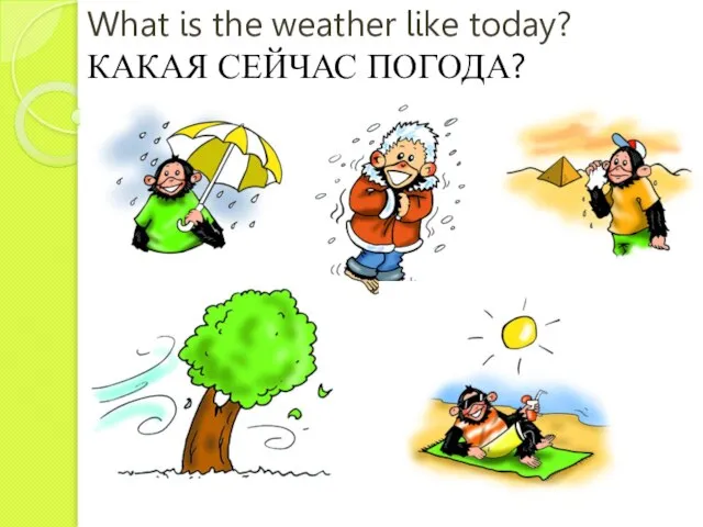 What is the weather like today? КАКАЯ СЕЙЧАС ПОГОДА?