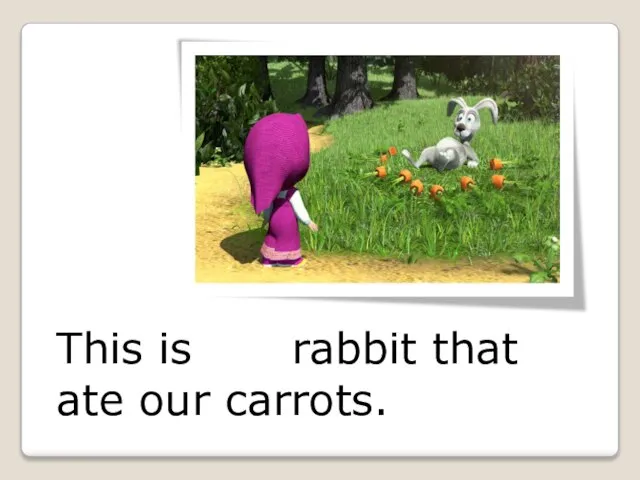 This is the rabbit that ate our carrots.