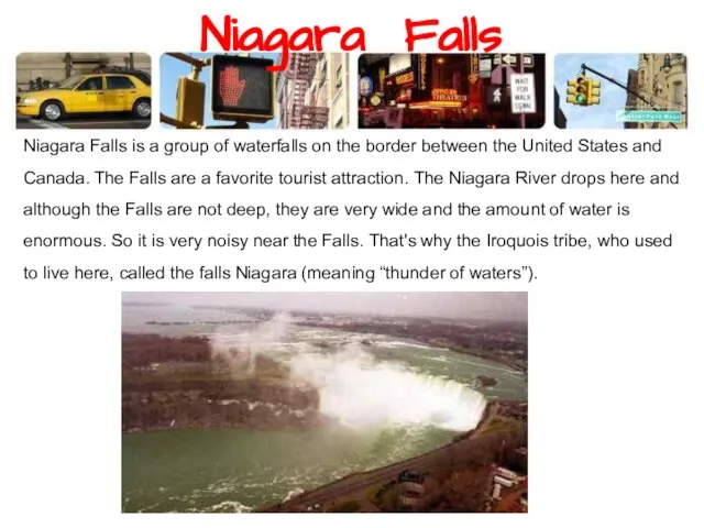 Niagara Falls Niagara Falls is a group of waterfalls on the border