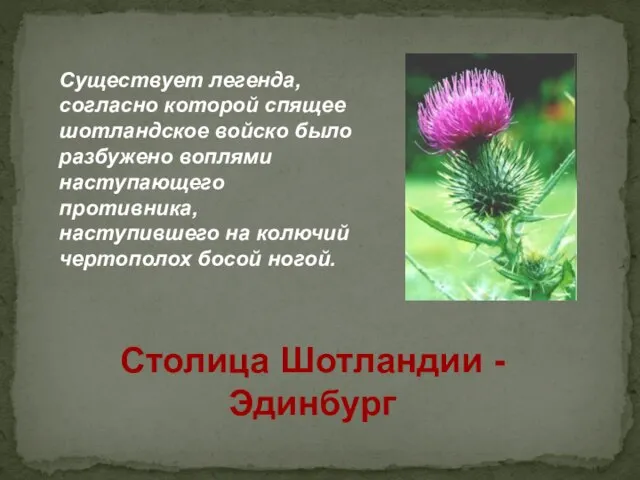 Существует легенда, согласно которой спящее шотландское войско было разбужено воплями наступающего противника,