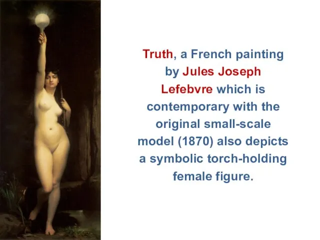Truth, a French painting by Jules Joseph Lefebvre which is contemporary with