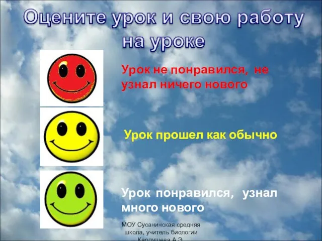 Урок не понравился, не узнал ничего нового Урок прошел как обычно Урок