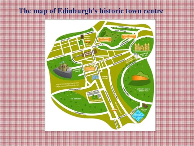 The map of Edinburgh's historic town centre