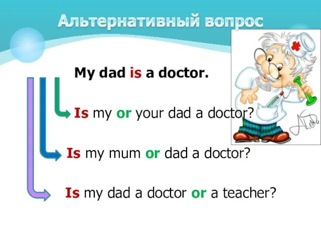 My dad is a doctor. Is my or your dad a doctor?