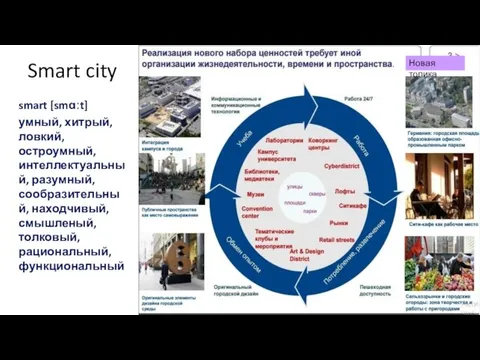 Smart city smart [smɑːt] умный, хитрый, ловкий, остроумный, интеллектуальный, разумный, сообразительный, находчивый,