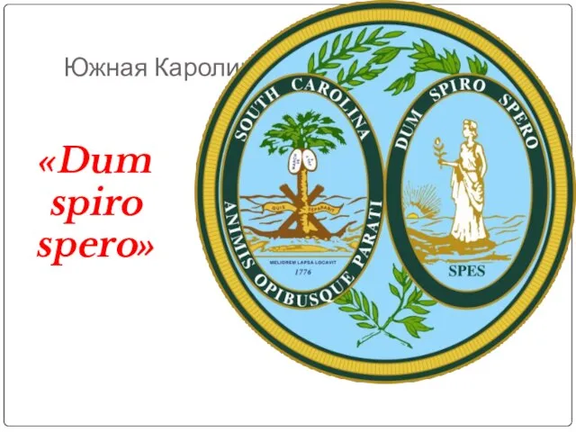 Южная Каролина «Dum spiro spero»