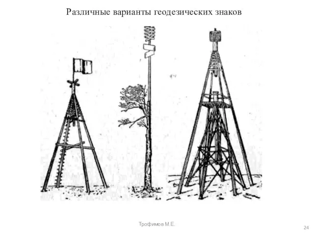 Различные варианты геодезических знаков Трофимов М.Е.