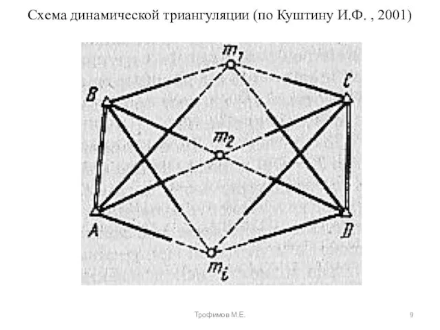 Схема динамической триангуляции (по Куштину И.Ф. , 2001) Трофимов М.Е.