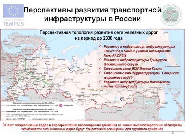 Перспективы развития транспортной инфраструктуры в России