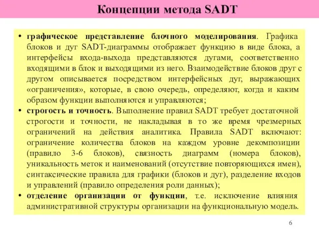 Концепции метода SADT графическое представление блочного моделирования. Графика блоков и дуг SADT-диаграммы