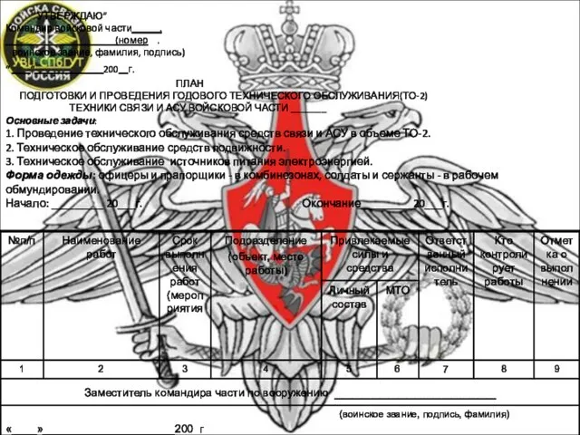 “ УТВЕРЖДАЮ” Командир войсковой части . (номер . воинское звание, фамилия, подпись)