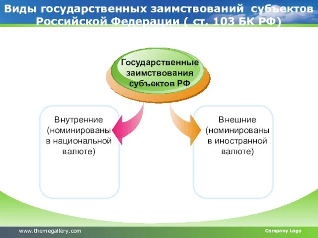 www.themegallery.com Company Logo Виды государственных заимствований субъектов Российской Федерации ( ст. 103