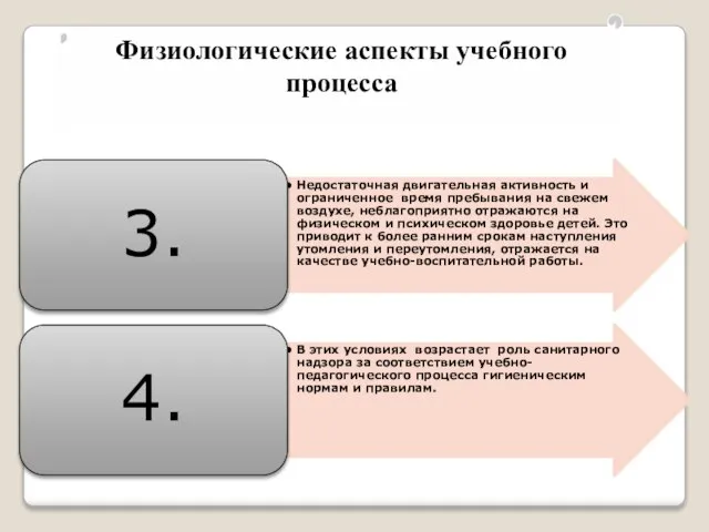 Физиологические аспекты учебного процесса