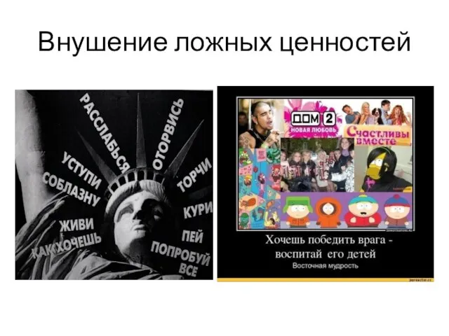 Внушение ложных ценностей