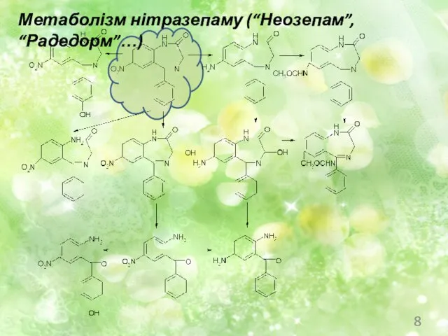 Метаболізм нітразепаму (“Неозепам”, “Радедорм”…)