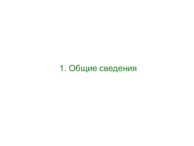 1. Общие сведения