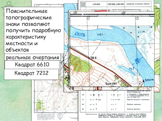 Условные топографические знаки Масштабные Внемасштабные Пояснительные Масштабные знаки – это знаки, которые