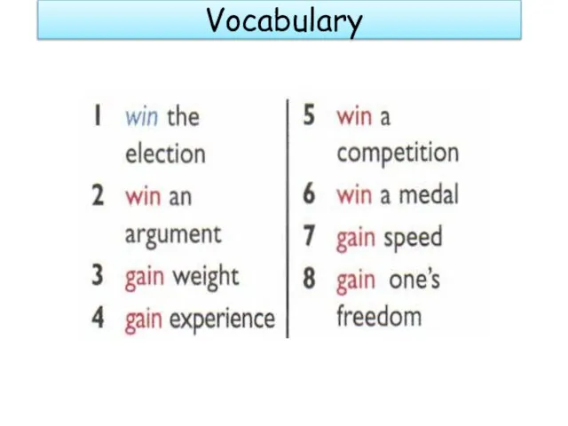 Vocabulary