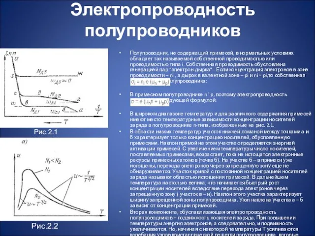 Электропроводность полупроводников Полупроводник, не содержащий примесей, в нормальных условиях обладает так называемой