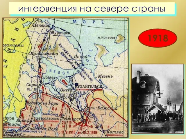 интервенция на севере страны 1918