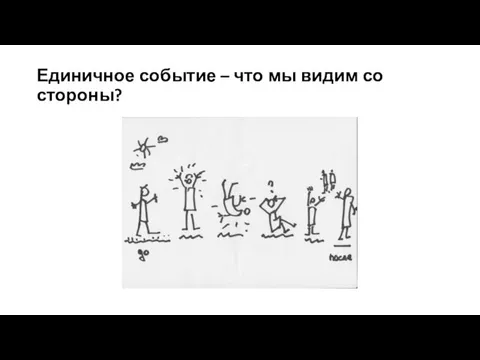 Единичное событие – что мы видим со стороны?