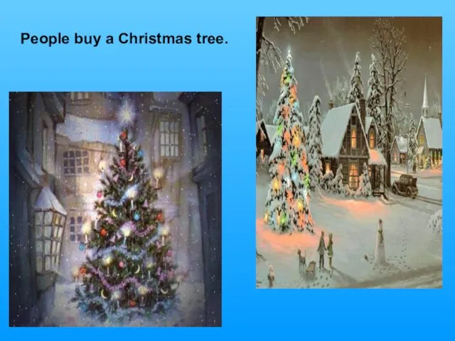 People buy a Christmas tree.