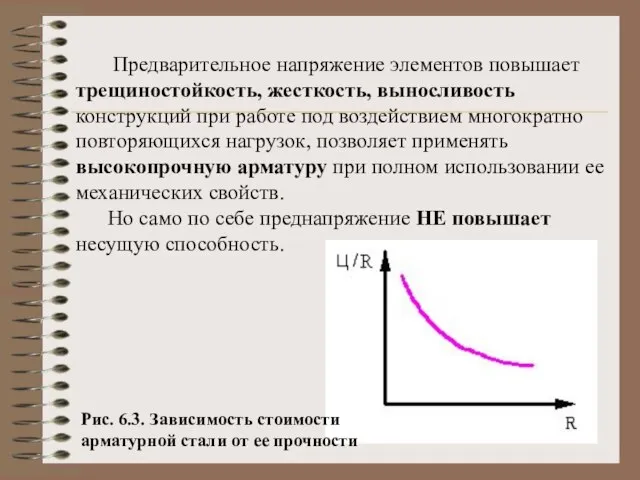 Предварительное напряжение элементов повышает трещиностойкость, жесткость, выносливость конструкций при работе под воздействием