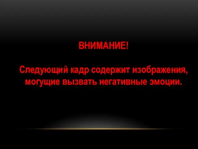 ВНИМАНИЕ! Следующий кадр содержит изображения, могущие вызвать негативные эмоции.