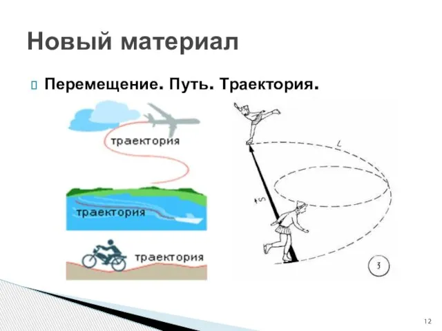 Перемещение. Путь. Траектория. Новый материал