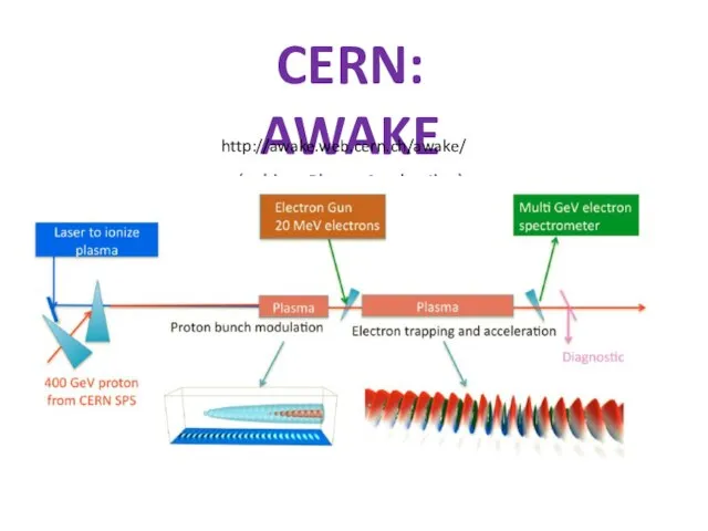 CERN: AWAKE (p-driven Plasma Acceleration) http://awake.web.cern.ch/awake/
