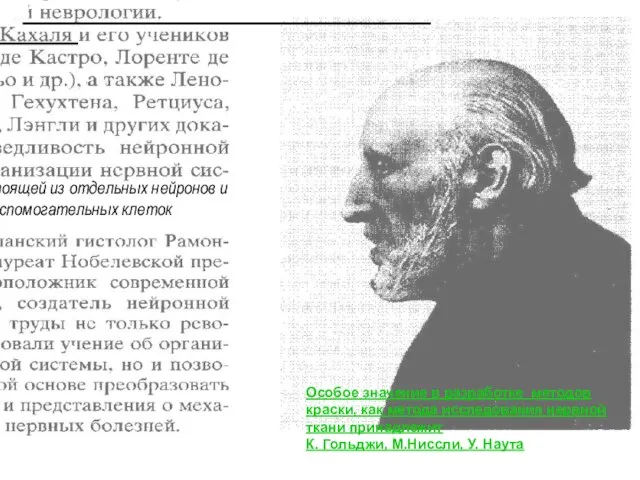 Особое значение в разработке методов краски, как метода исследования нервной ткани принадлежит