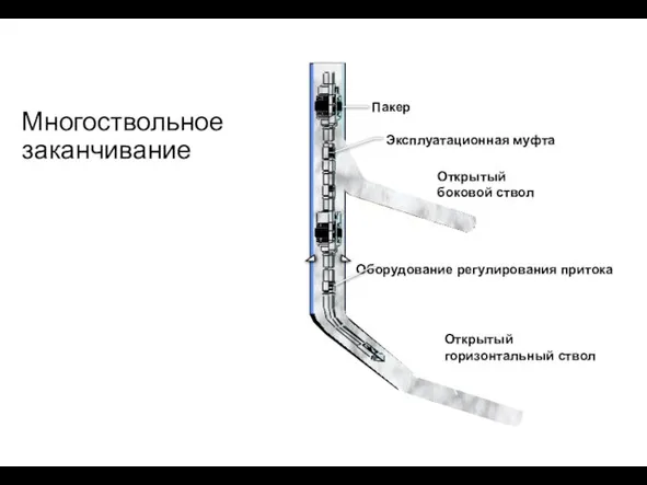 Многоствольное заканчивание Пакер Эксплуатационная муфта Открытый боковой ствол Открытый горизонтальный ствол Оборудование регулирования притока