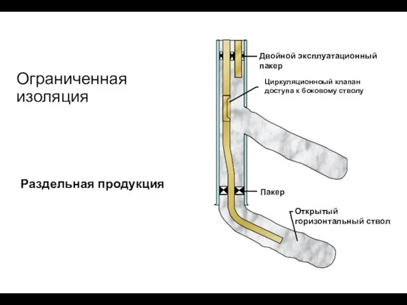 Ограниченная изоляция Двойной эксплуатационный пакер Открытый горизонтальный ствол Пакер Раздельная продукция Циркуляционноый