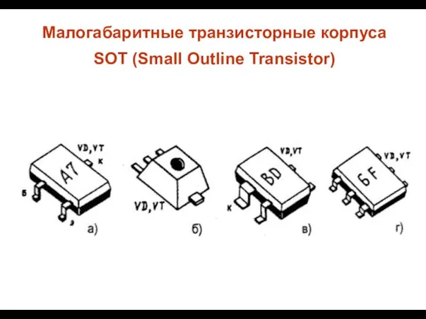 Малогабаритные транзисторные корпуса SOT (Small Outline Transistor)