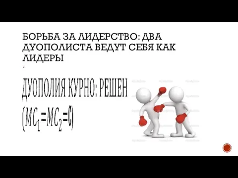 БОРЬБА ЗА ЛИДЕРСТВО: ДВА ДУОПОЛИСТА ВЕДУТ СЕБЯ КАК ЛИДЕРЫ