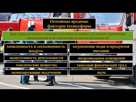 Основные вредные факторы техносферы запыленность и загазованность воздуха факторы, которые становятся в