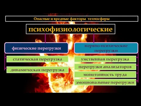 Опасные и вредные факторы техносферы психофизиологические статическая перегрузка физические перегрузки динамическая перегрузка