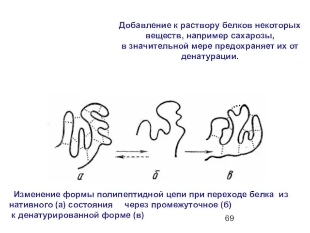 Добавление к раствору белков некоторых веществ, например сахарозы, в значительной мере предохраняет