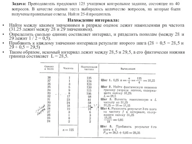 Задача: Преподаватель предложил 125 учащимся контрольное задание, состоящее из 40 вопросов. В