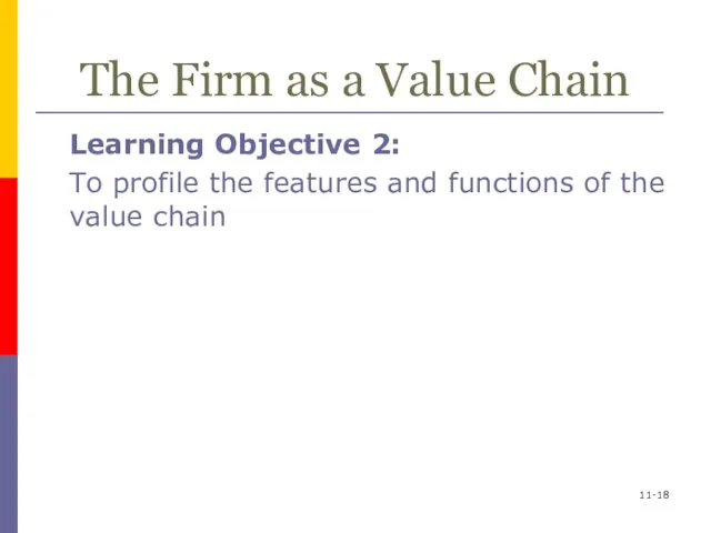 11- The Firm as a Value Chain Learning Objective 2: To profile