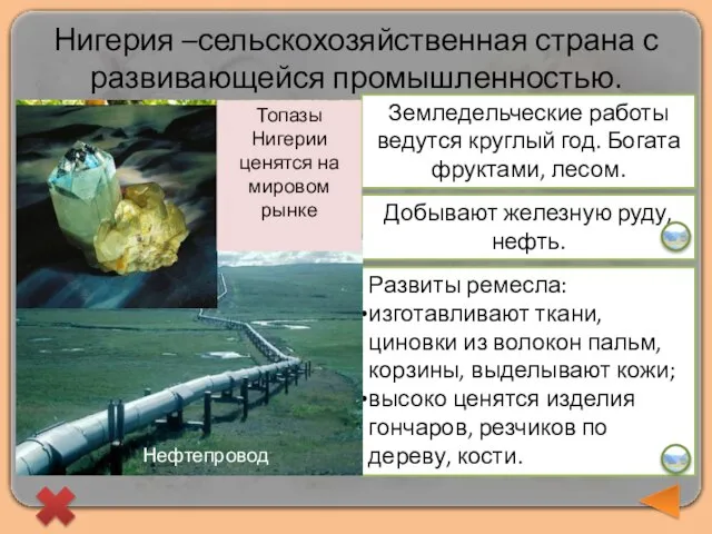 Развиты ремесла: изготавливают ткани, циновки из волокон пальм, корзины, выделывают кожи; высоко