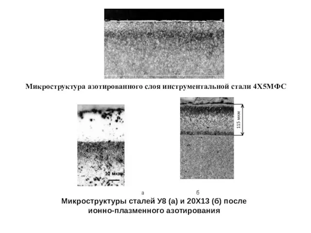 Микроструктура азотированного слоя инструментальной стали 4Х5МФС