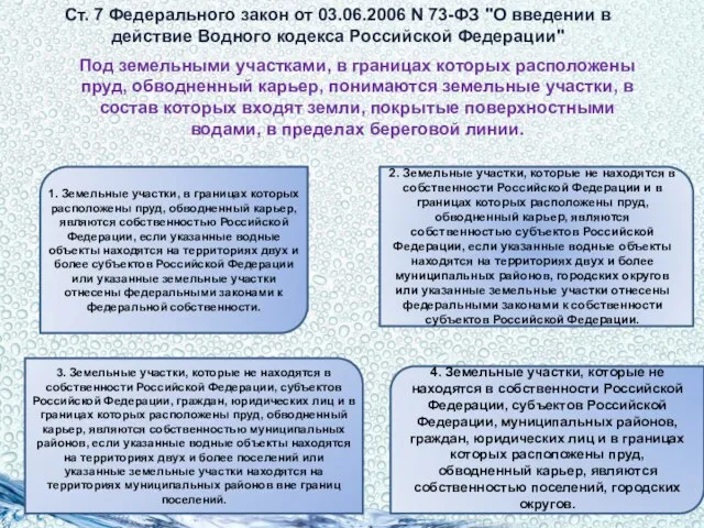 Ст. 7 Федерального закон от 03.06.2006 N 73-ФЗ "О введении в действие