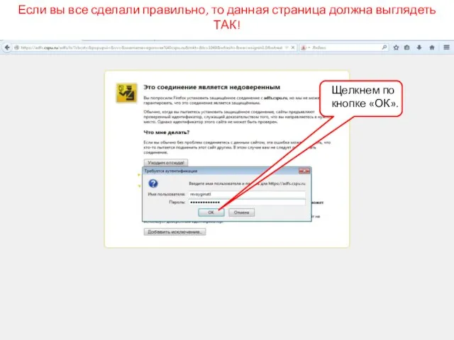 Если вы все сделали правильно, то данная страница должна выглядеть ТАК! Щелкнем по кнопке «ОК».