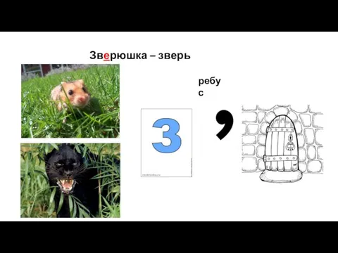 Зверюшка – зверь ребус