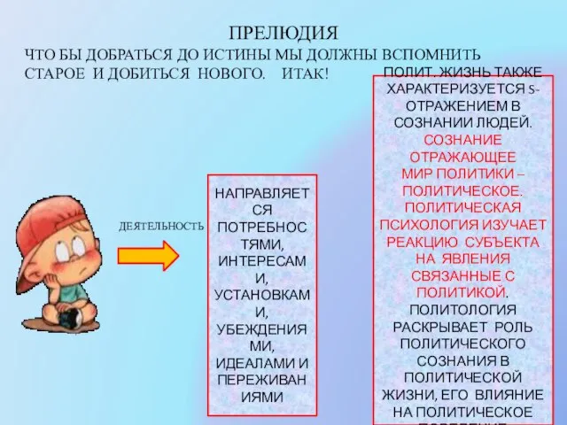 ПРЕЛЮДИЯ ЧТО БЫ ДОБРАТЬСЯ ДО ИСТИНЫ МЫ ДОЛЖНЫ ВСПОМНИТЬ СТАРОЕ И ДОБИТЬСЯ