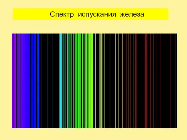 Спектр испускания железа